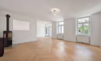 Neuwertige Zwei-Zimmer-Altbau-Wohnung nächst Naschmarkt! Herrliche Terrasse und Loggia in absolute Ruhelage!