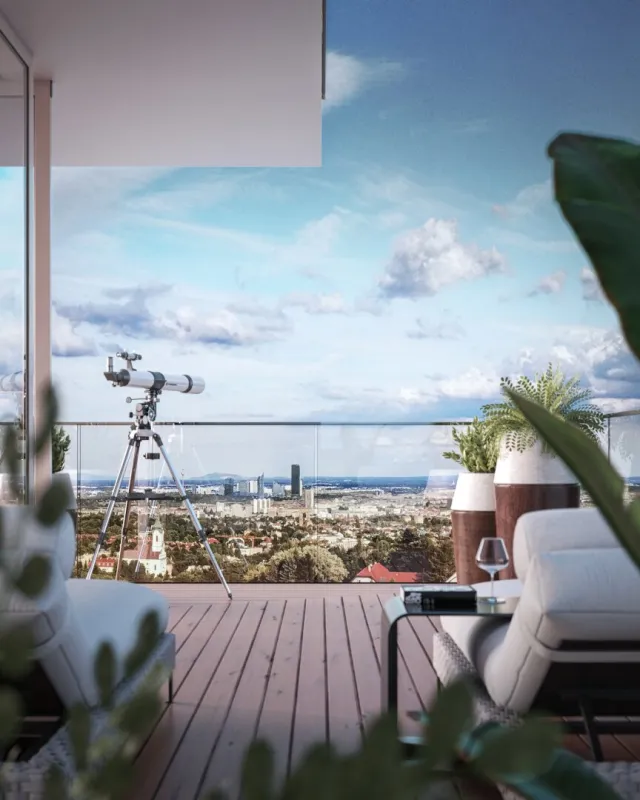 LUXURIÖSES WOHNEN MIT GARTEN UND WEITBLICK AM HÖCHSTEN PUNKT WIENS - BELLVUE 74 - Bild 1