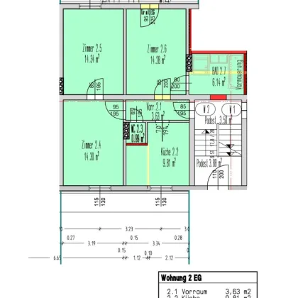 Sonnige und leistbare Gartenwohnung mit 3 Zimmern - provisionsfrei - Bild 2