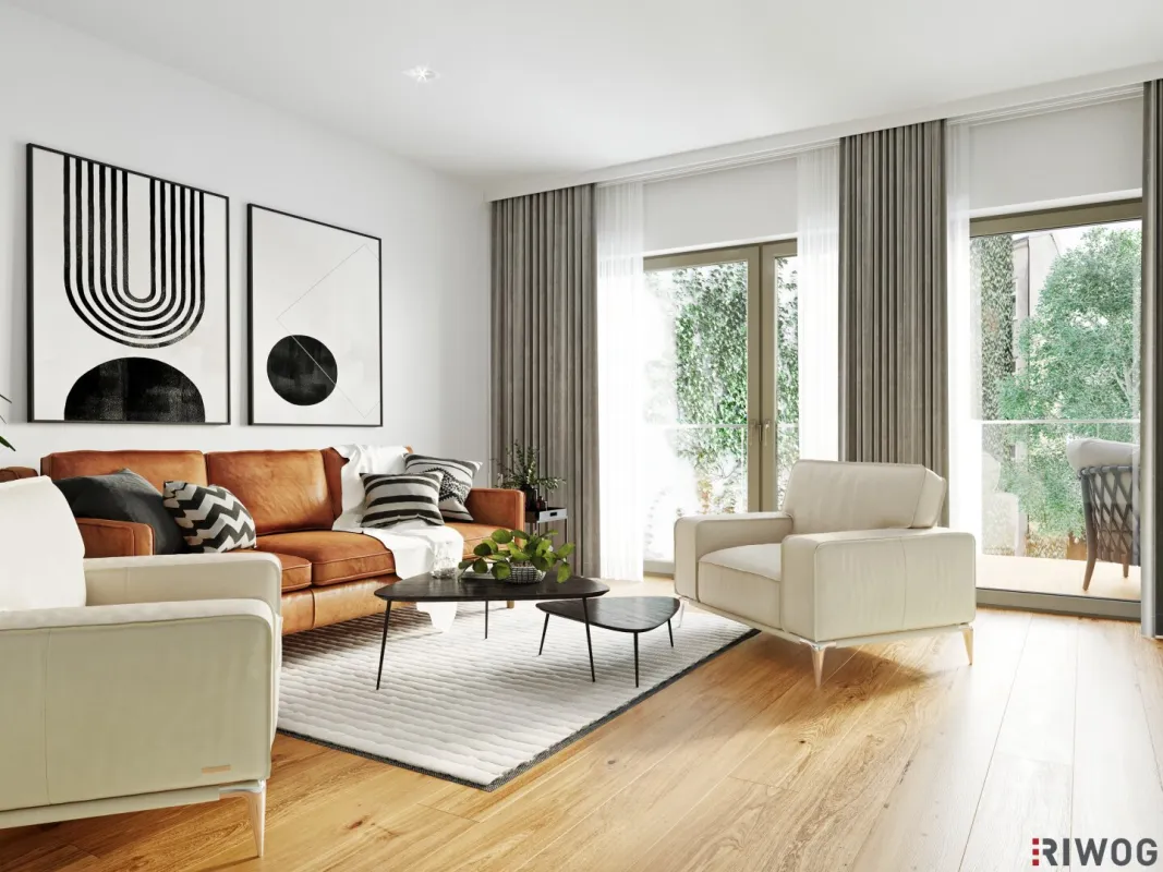 moderne 2 Zimmerwohnung mit Südbalkon in U-Bahn Nähe - Bild 1