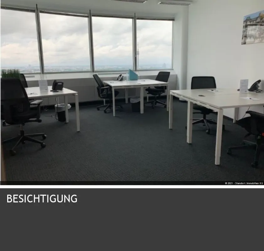 Projektbüro, Büroturm bei U6, 24.OG, möbliert, Sofortbezug - Bild 1