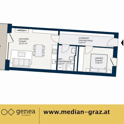 Zentral | Dein neuer Lebensmittelpunkt | Neubau | MEDIAN - Bild 2