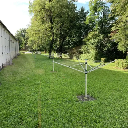 Eine Wohlfühloase im Grünen wartet auf Sie! Umfassend sanierte 2 Zimmer-Wohnung mit außergewöhnlichem Grundriss, praktischem Abstellraum und tollem Badezimmer! Perfekte Infrastruktur vorhanden! - Bild 2