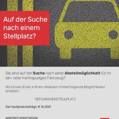 Für den Winter schon vorgesorgt? Tiefgaragenplätze in sicherer Umgebung in der Tiefgarage Forellenweg - Suttnerstraße: direkt vom Eigentümer! - Bild 3