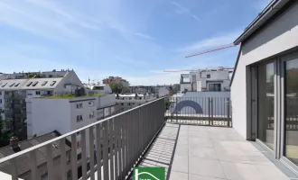 Sonnige DG-Maissonette auf Eigengrund im 22. mit Terrasse und toller Ausstattung (Erdwärme, Sonnenschutz,..) - Anlegerpreis (Netto)