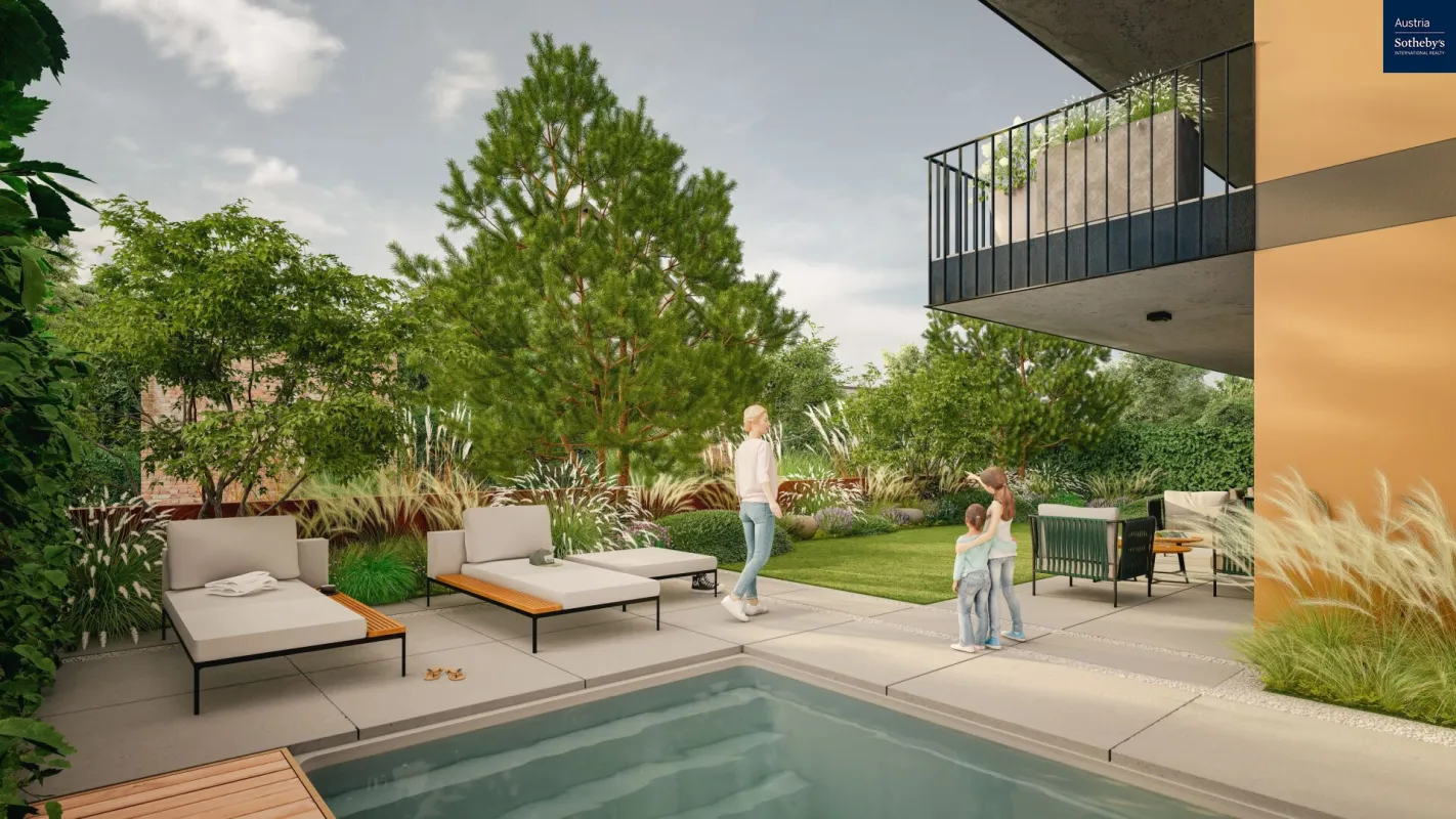 GROSSZÜGIGE FAMILIENWOHNUNG MIT POOL VOR DEN TOREN WIENS - Bild 1