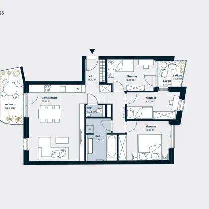 FAMILIENOASE MIT 4 ZIMMERN UND 2 FREIFLÄCHEN - Bild 2