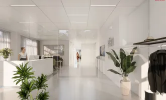 247,80 m² Büro-/Ordinations- u. Geschäftsflächen auf einer Ebene mit flexiblen Ausbaumöglichkeiten direkt an der Salzburger Straße