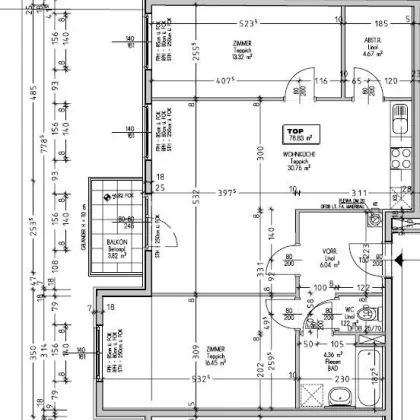 Hofseitige 3-Zimmer-Wohnung mit Balkon nahe VETMED! - Bild 3