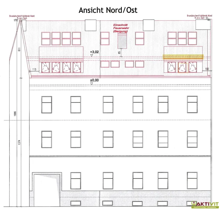 2 Rohdachböden baubewilligt. - 6 Wohneinheiten mit rund 450 m² WNFL. - Wohnlage nahe Lendplatz. - Bild 1