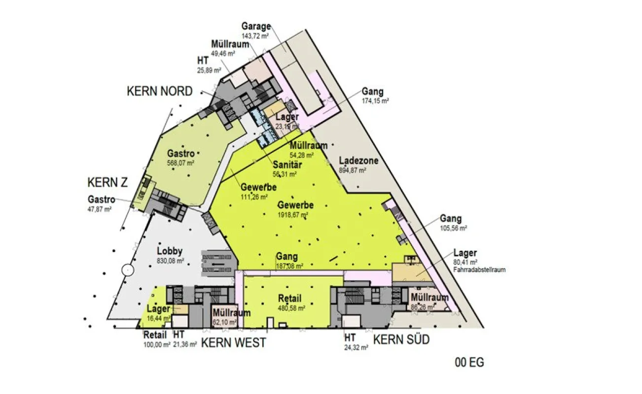 Teilbare Gewerbe-/ Lagerfläche im Central Hub im TwentyOne zu mieten - Bild 1