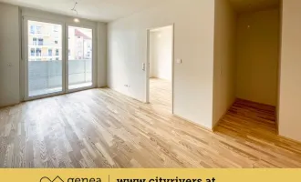 CITY RIVERS | Balkonwohnung mit begrüntem Innenhof | Neubau