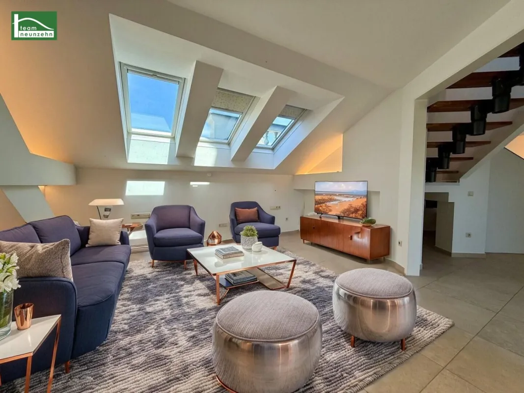 Exklusive 4-Zimmer-Dachgeschoss Maisonette Wohnung mit Terrasse und Aufzug direkt ins Penthouse — 1060 Wien! - Bild 1