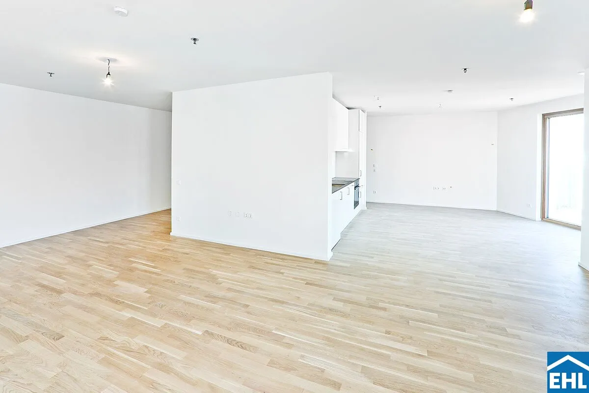 Sonnwendviertel: 1-Zimmer-Wohnung mit Balkon im 18. OG – Fitnessraum, Co-Working & Rooftop-Terrasse inklusive! - Bild 1