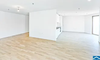 Sonnwendviertel: 1-Zimmer-Wohnung mit Balkon im 18. OG – Fitnessraum, Co-Working & Rooftop-Terrasse inklusive!