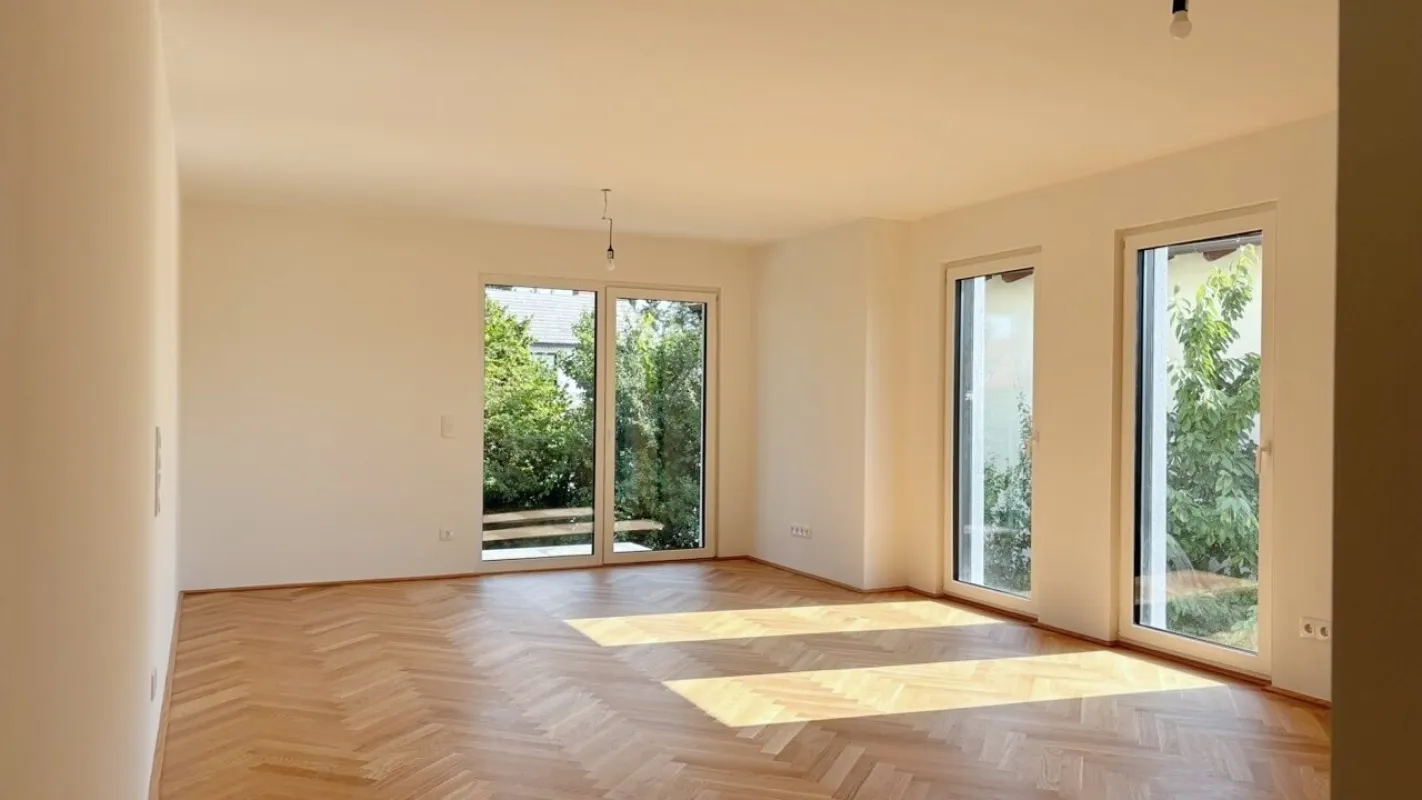 Moderne Architektur inmitten der Natur - Hochwertige 3-Zimmer Wohnung mit Balkon! - Bild 1