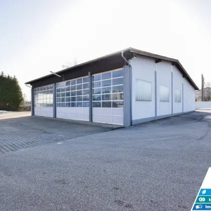 7133m² Betriebsliegenschaft - Betriebshalle, Wohnhäuser, Büro, Garagen, Betriebstankstelle, Baugrund - Projekt für große Arbeiterunterkunft - Bild 2