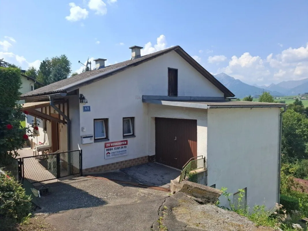 Preisreduktion: Ruhig gelegenes Wohnhaus mit Grund in Hanglage in St. Peter-Freienstein nahe Leoben zu kaufen ! - Bild 1