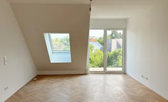 Moderne Architektur inmitten der Natur - Hochwertige Dachgeschoss 2-Zimmer Wohnung mit Balkon!
