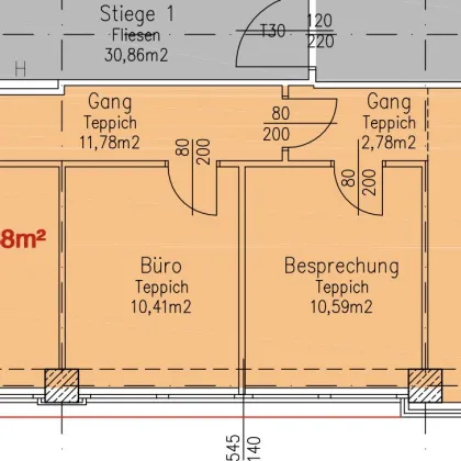 Bürofläche zu vermieten - Nähe Autobahn A2 - 2 Parkplätze inkludiert! - Bild 2
