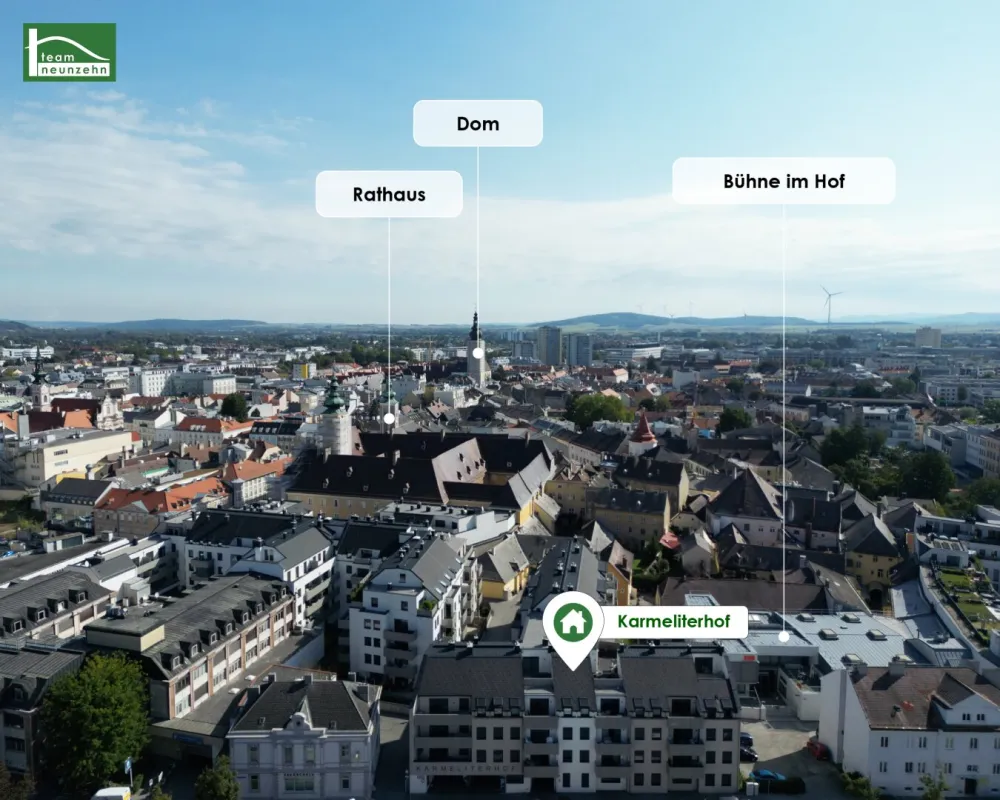 Moderne 2-Zimmer-Wohnung in idealer Lage! Karmeliterhof - Neubauwohntraum beim Rathausplatz - Bild 1
