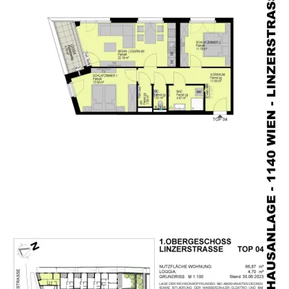 Sehr helle 3 Zimmerwohnung im 14. Bezirk - Top 04 - Bild 2