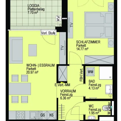 Helle 2 Zimmerwohnung im 14. Bezirk - Top 07 - Bild 3