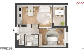 Helle 2 Zimmerwohnung im 14. Bezirk - Top 07