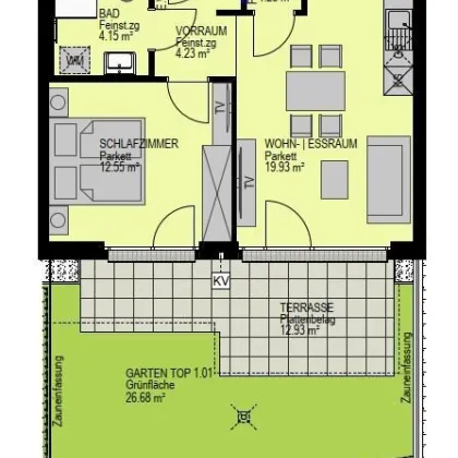 Gemütliche 2-Zimmer-Wohnung mit Garten - Top 1.01 - Bild 3