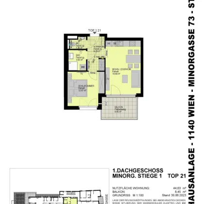 Schöne 2-Zimmer-Wohnung mit Klimaanlage - Top 1.21 - Bild 2