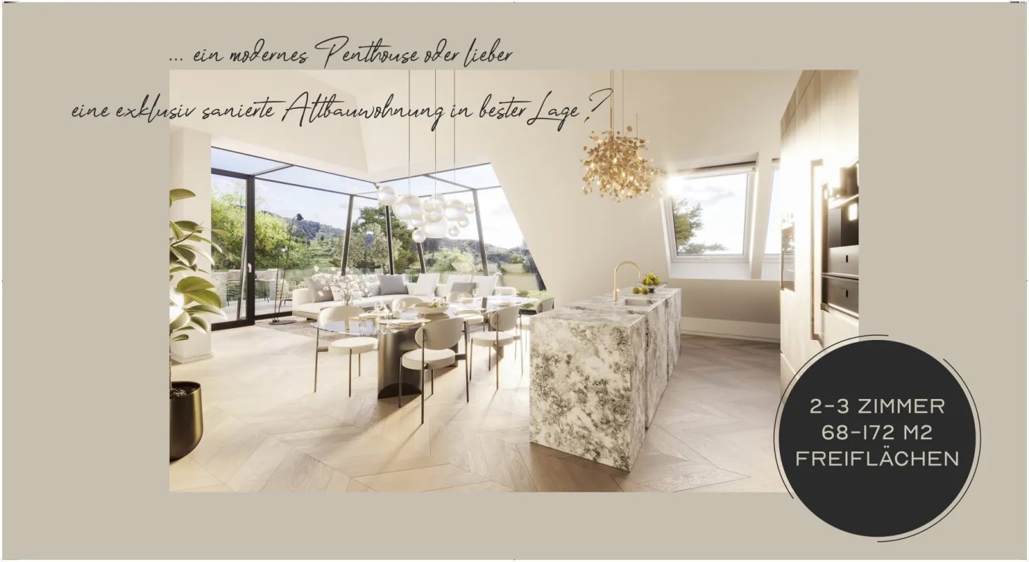 Wohnen mit Flair: Altbau-Chic und Panorama-Penthouse im grünen 19. Bezirk von Wien - Bild 1