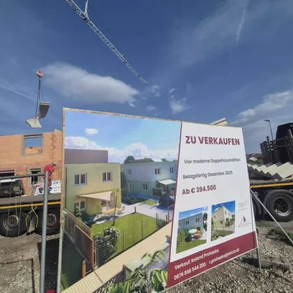 Vier moderne Doppelhaushälften in Ziegelmassivbauweise – zentrale Lage in Kottingbrunn.👉 Dieses Projekt ist für Käufer provisionsfrei! - Bild 2