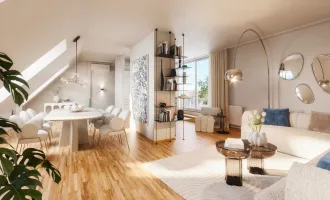 Traumhafte Dachgeschoss-Wohnung mit Fernblick! 80m² Maisonette-Wohnung mit Terrasse und Klimaanlage! ++ Nahe AKH ++ Garagenstellplätze im Haus!!