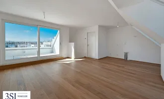 The Temptation: Familienfreundliches Dachgeschoß mit Terrasse und Grünblick nahe dem Kutschkermarkt