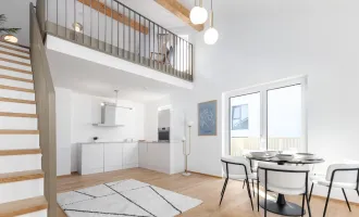 Quartett Strass, Top 1.11: 3,5-Zimmer Galeriewohnung, Wohlfühlen auf zwei Ebenen
