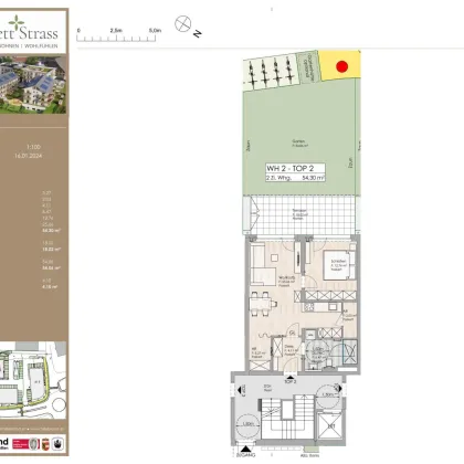Quartett Strass: 2 Zimmer Gartenwohnung WH 2/Top 2 - Bild 2