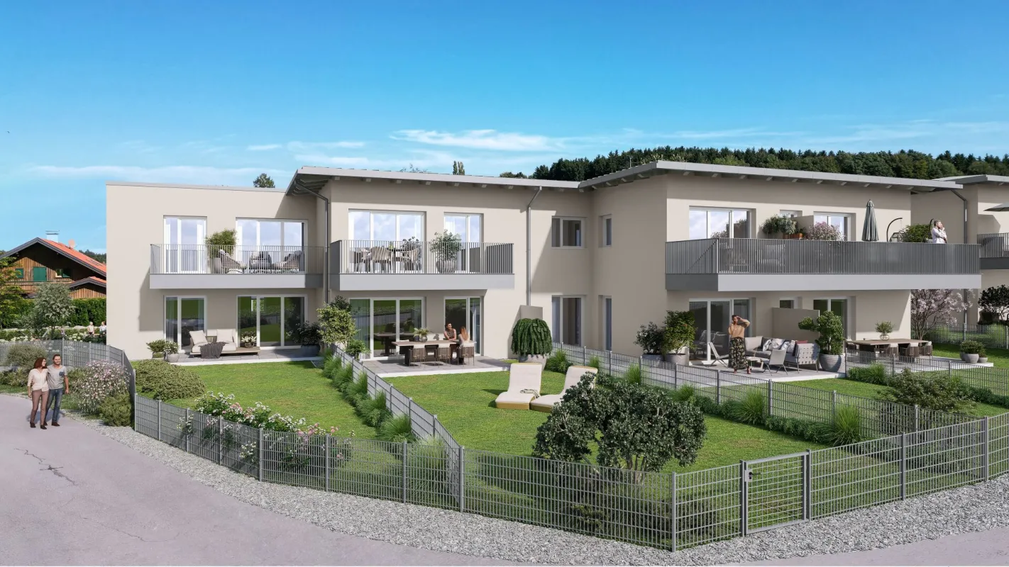 Exklusive Gartenwohnung in Perwang am Grabensee - Erstbezug mit 3 Zimmern, Terrasse und hochwertige Ausstattung - Bild 1