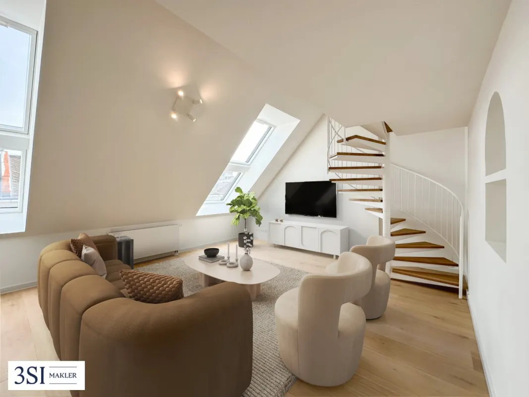 Helle 2-Zimmer-Maisonettewohnung im Dachgeschoß in Top Lage - Bild 1