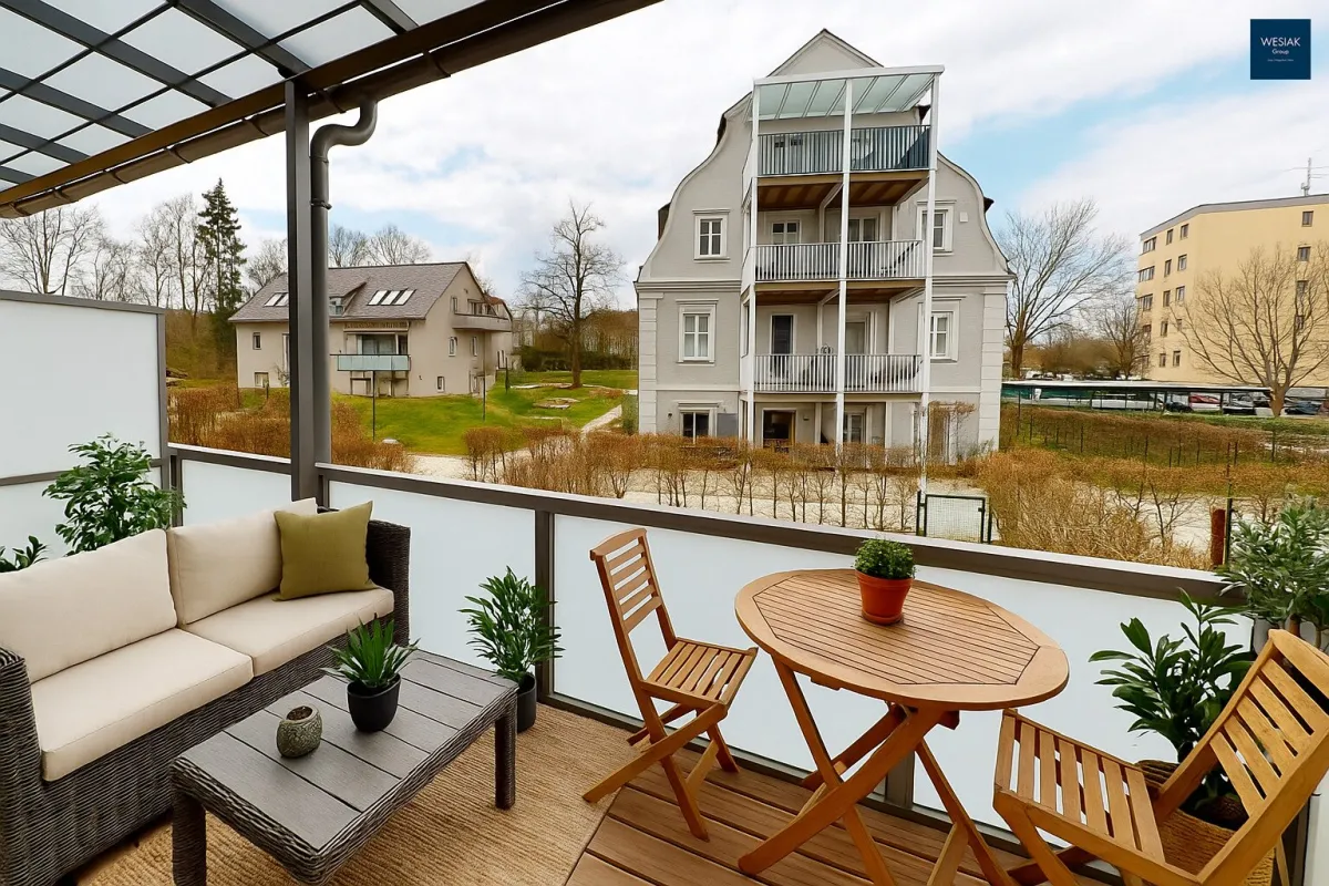 Provisionsfrei / Keine Grunderwerbsteuer!: Feldkirchen - 3-Zimmer-Wohnung im Grünen mit großem Balkon - Bild 1