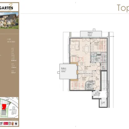 3-Zimmer-Dachgeschosswohnung  / Top C6 - Bild 2