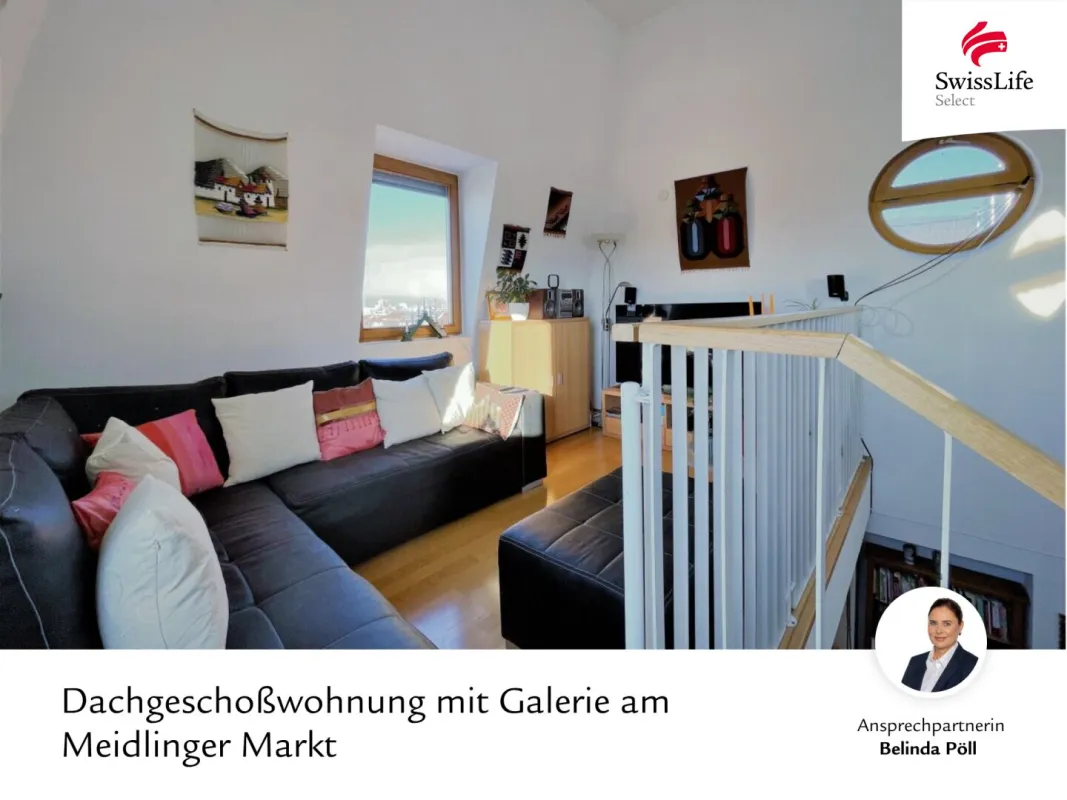 Im Herzen von Meidling | Tolle 3-Zimmer Dachgeschoßwohnung mit Galerie - Bild 1