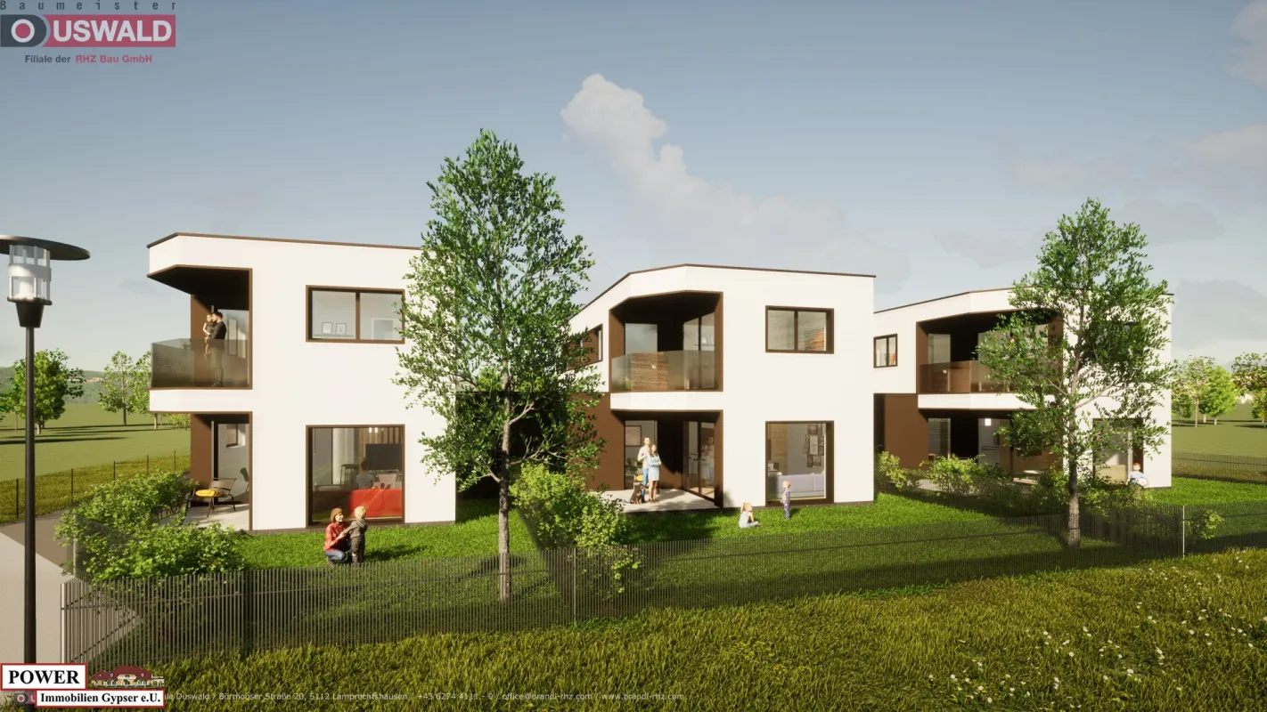 Modernes neues Reihenhaus in Lochen am See: Erstbezug mit Balkon, Terrasse und Garage! - Bild 1