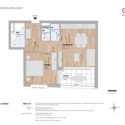 Perfekt für Anleger: 2-Zimmer-Wohnung - Top 2.11 - Bild 2