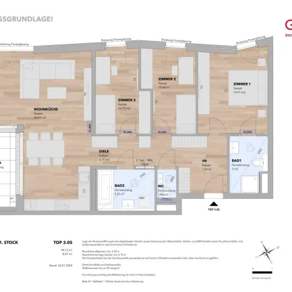 4-Zimmer Wohnung mit südseitiger Loggia - Top 3.05 - Bild 2