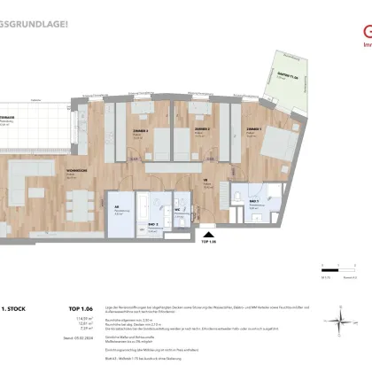 Helle 4-Zimmer-Wohnung mit südseitiger Terrasse in Purkersdorf - Top 1.06 - Bild 2