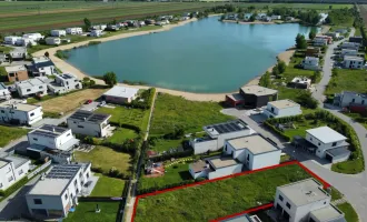 Provisionsfreies Eigentum-Grundstück am See! Vom Traum zur Realität! Urlaubsflair das ganze Jahr! Doppelhausparzelle mit Planung + Baubewilligung.