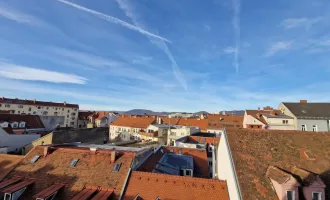 Jakoministraße 17/10 - Teilmöblierte sonnige Maisonette mit einer großzügigen sonnigen Dachterrasse und Carport in zentraler Lage