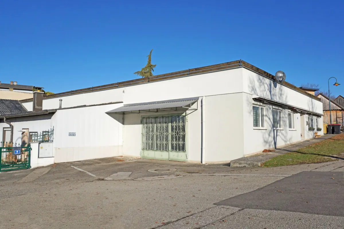 Multifunktionale Lagerhalle mit Weinkeller und Wohn-/Büro-/Praxisräumlichkeiten Nähe TULLN - Bild 1