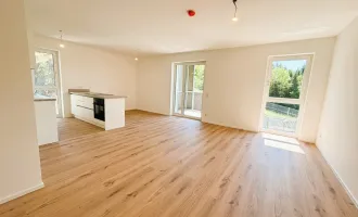 Erstbezug - Geräumige 3-Raum-Wohnung mit 2 Balkonen und Einbauküche mit herrlichem Blick in die Natur! - Mietkauf