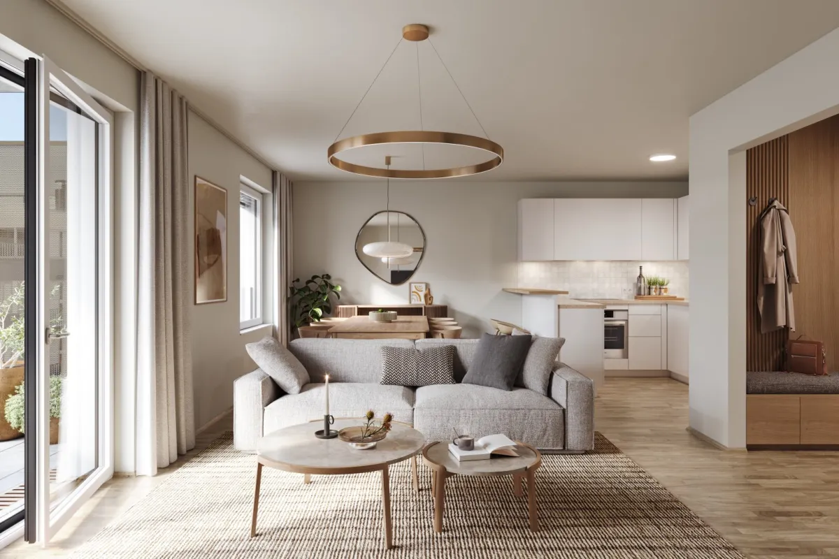 „Village im Dritten – PARK HOMES“ Provisionsfreie 3-Zimmer Balkonwohnung in Richtung Osten (Erstbezug!) Top 31 - Bild 1